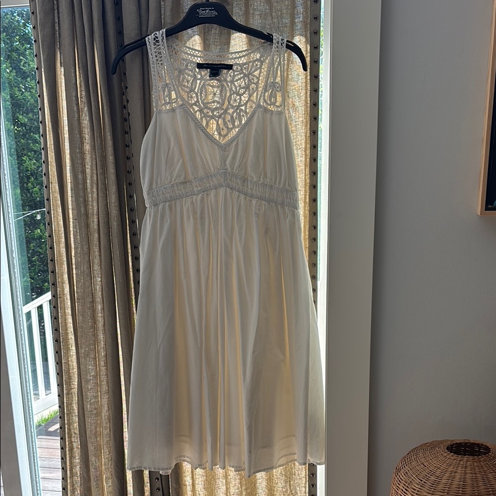 French Connection White Cotton Dress